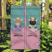 Western Yoke Garden Flag Meowdy Christmas And A Meow Year - Wonder Print Shop