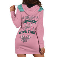 Western Yoke Hoodie Dress Meowdy Christmas And A Meow Year - Wonder Print Shop
