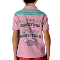 Western Yoke Kid Polo Shirt Meowdy Christmas And A Meow Year - Wonder Print Shop