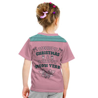 Western Yoke Kid T Shirt Meowdy Christmas And A Meow Year - Wonder Print Shop