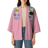 Western Yoke Kimono Meowdy Christmas And A Meow Year - Wonder Print Shop