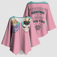 Western Yoke Kimono Sleeve Blouse Meowdy Christmas And A Meow Year - Wonder Print Shop
