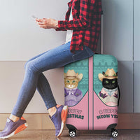Western Yoke Luggage Cover Meowdy Christmas And A Meow Year - Wonder Print Shop