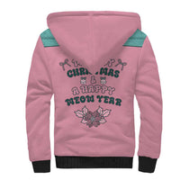 Western Yoke Sherpa Hoodie Meowdy Christmas And A Meow Year - Wonder Print Shop