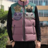 Western Yoke Sleeveless Puffer Jacket Meowdy Christmas And A Meow Year - Wonder Print Shop
