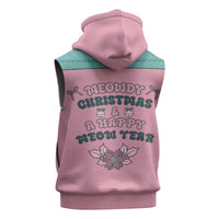 Western Yoke Sleeveless Zip Hoodie Meowdy Christmas And A Meow Year - Wonder Print Shop