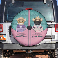 Western Yoke Spare Tire Cover Meowdy Christmas And A Meow Year - Wonder Print Shop
