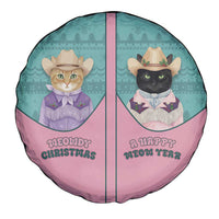Western Yoke Spare Tire Cover Meowdy Christmas And A Meow Year - Wonder Print Shop