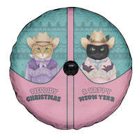 Western Yoke Spare Tire Cover Meowdy Christmas And A Meow Year - Wonder Print Shop