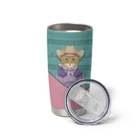 Western Yoke Tumbler Cup Meowdy Christmas And A Meow Year - Wonder Print Shop