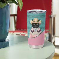 Western Yoke Tumbler Cup Meowdy Christmas And A Meow Year - Wonder Print Shop