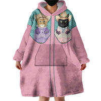 Western Yoke Wearable Blanket Hoodie Meowdy Christmas And A Meow Year - Wonder Print Shop