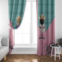Western Yoke Window Curtain Meowdy Christmas And A Meow Year - Wonder Print Shop