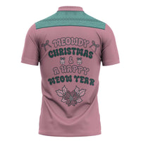 Western Yoke Zipper Polo Shirt Meowdy Christmas And A Meow Year - Wonder Print Shop