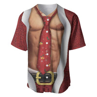 Christmas Costume Baseball Jersey Muscle Santa - Wonder Print Shop