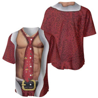 Christmas Costume Baseball Jersey Muscle Santa - Wonder Print Shop