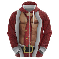 Christmas Costume Hoodie Muscle Santa - Wonder Print Shop