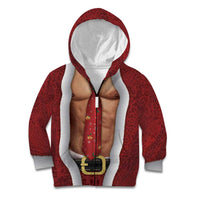 Christmas Costume Kid Hoodie Muscle Santa - Wonder Print Shop