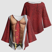 Christmas Costume Kimono Sleeve Blouse Muscle Santa - Wonder Print Shop