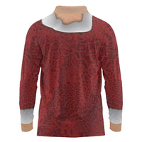 Christmas Costume Long Sleeve Polo Shirt Muscle Santa - Wonder Print Shop