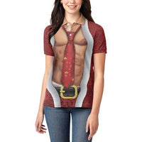 Christmas Costume Women Polo Shirt Muscle Santa - Wonder Print Shop