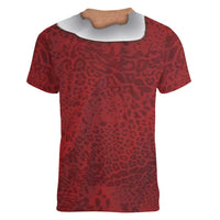 Christmas Costume Women V-Neck T-Shirt Muscle Santa - Wonder Print Shop