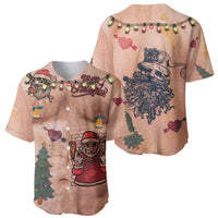 Christmas Costume Baseball Jersey Funny Hairy Body Xmas Tattoo - Wonder Print Shop