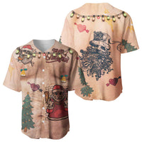 Christmas Costume Baseball Jersey Funny Hairy Body Xmas Tattoo - Wonder Print Shop