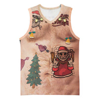 Christmas Costume Basketball Jersey Funny Hairy Body Xmas Tattoo - Wonder Print Shop
