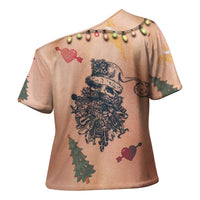 Christmas Costume Cross Shoulder Shirt Funny Hairy Body Xmas Tattoo - Wonder Print Shop