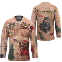 Christmas Costume Hockey Jersey Funny Hairy Body Xmas Tattoo - Wonder Print Shop