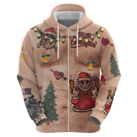 Christmas Costume Hoodie Funny Hairy Body Xmas Tattoo - Wonder Print Shop