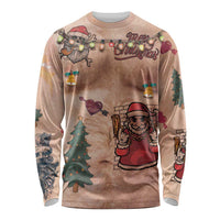 Christmas Costume Long Sleeve Shirt Funny Hairy Body Xmas Tattoo - Wonder Print Shop