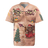 Christmas Costume Rugby Jersey Funny Hairy Body Xmas Tattoo - Wonder Print Shop