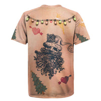 Christmas Costume Rugby Jersey Funny Hairy Body Xmas Tattoo - Wonder Print Shop