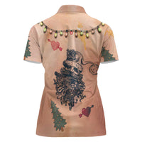 Christmas Costume Women Polo Shirt Funny Hairy Body Xmas Tattoo - Wonder Print Shop