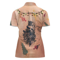 Christmas Costume Women Polo Shirt Funny Hairy Body Xmas Tattoo - Wonder Print Shop