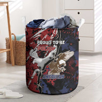 Polish American Heritage Month Laundry Basket Eagle With Grunge Style - Wonder Print Shop