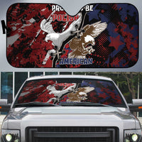 Polish American Heritage Month Auto Sun Shade Eagle With Grunge Style - Wonder Print Shop