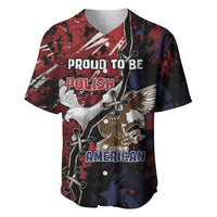 Personalized Polish American Heritage Month Baseball Jersey Eagle With Grunge Style - Wonder Print Shop