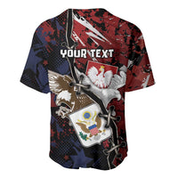 Personalized Polish American Heritage Month Baseball Jersey Eagle With Grunge Style - Wonder Print Shop