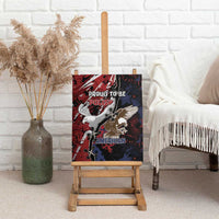 Polish American Heritage Month Canvas Wall Art Eagle With Grunge Style - Wonder Print Shop