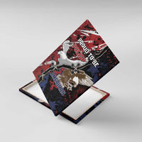Polish American Heritage Month Canvas Wall Art Eagle With Grunge Style - Wonder Print Shop