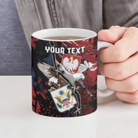 Personalized Polish American Heritage Month Ceramic Mug Eagle With Grunge Style - Wonder Print Shop