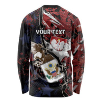 Personalized Polish American Heritage Month Long Sleeve Shirt Eagle With Grunge Style - Wonder Print Shop