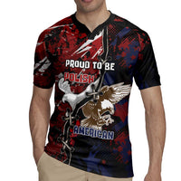 Personalized Polish American Heritage Month Rugby Jersey Eagle With Grunge Style - Wonder Print Shop