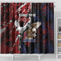 Polish American Heritage Month Shower Curtain Eagle With Grunge Style - Wonder Print Shop