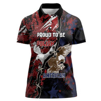 Personalized Polish American Heritage Month Women Polo Shirt Eagle With Grunge Style - Wonder Print Shop