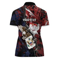 Personalized Polish American Heritage Month Women Polo Shirt Eagle With Grunge Style - Wonder Print Shop