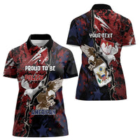 Personalized Polish American Heritage Month Women Polo Shirt Eagle With Grunge Style - Wonder Print Shop